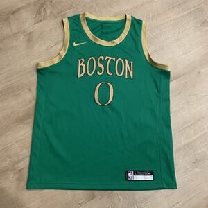 Nike NBA Boston Celtics Jayson Tatum 0 2019 City Edition Jersey Youth Boys Large